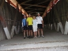 in covered bridge